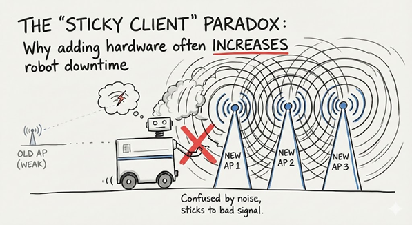 WiFi Mobility Problem - Sticky Robots wifi mobility